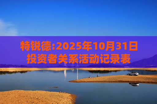 特锐德:2025年10月31日投资者关系活动记录表