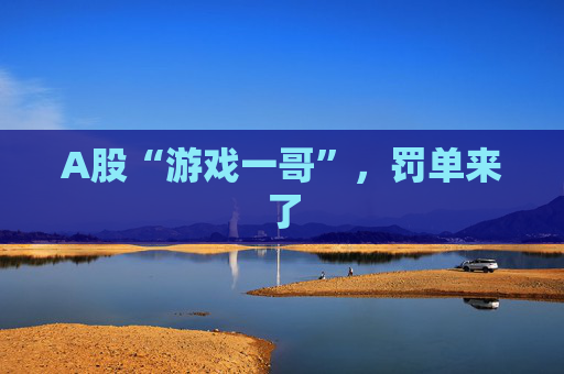 A股“游戏一哥”，罚单来了