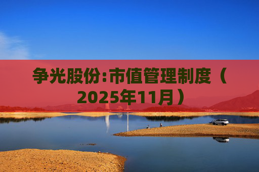 争光股份:市值管理制度(2025年11月)