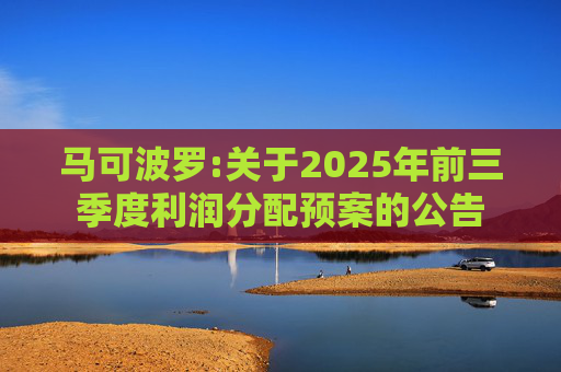 马可波罗:关于2025年前三季度利润分配预案的公告  第1张