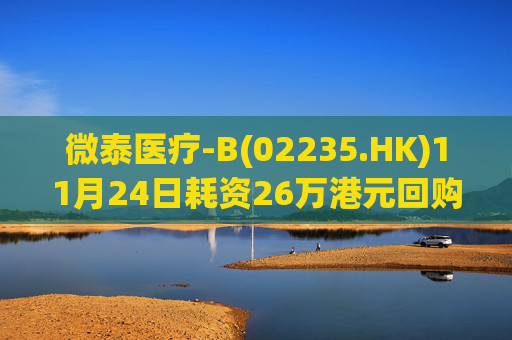 微泰医疗-B(02235.HK)11月24日耗资26万港元回购3.9万股