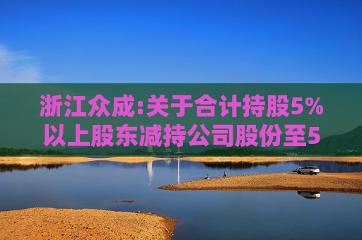 浙江众成:关于合计持股5%以上股东减持公司股份至5%以下权益变动的提示性公告