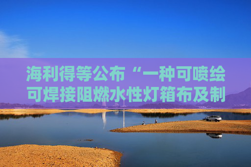 海利得等公布“一种可喷绘可焊接阻燃水性灯箱布及制备方法和用途”专利