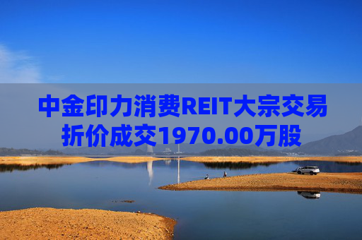 中金印力消费REIT大宗交易折价成交1970.00万股 第1张 中金印力消费REIT大宗交易折价成交1970.00万股 第1张