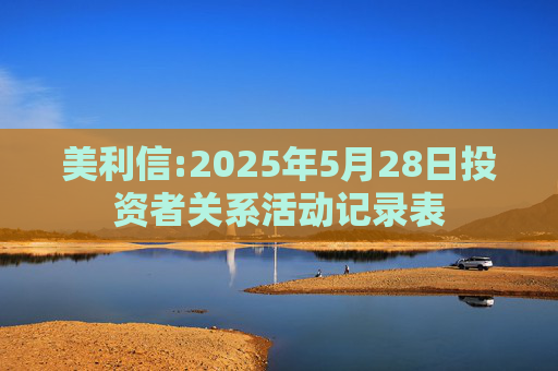 美利信:2025年5月28日投资者关系活动记录表  第1张