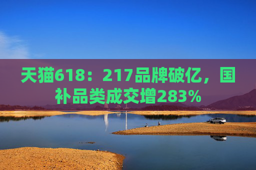 天猫618:217品牌破亿,国补品类成交增283%