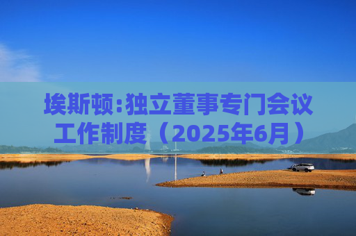 埃斯顿:独立董事专门会议工作制度（2025年6月）