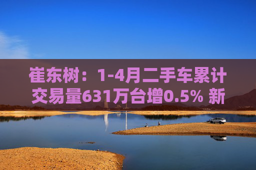 崔东树：1-4月二手车累计交易量631万台增0.5% 新能源渗透率4月达9.1%