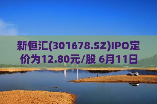 新恒汇(301678.SZ)IPO定价为12.80元/股 6月11日申购
