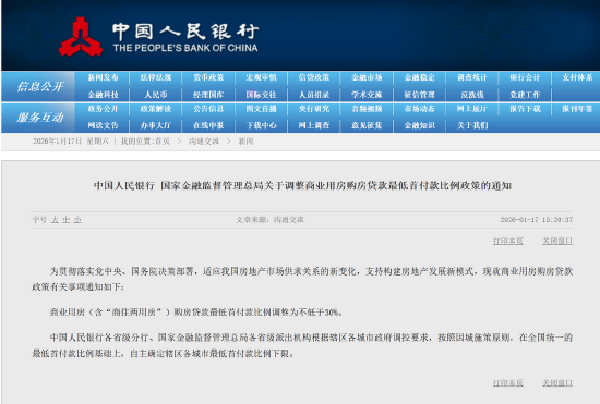 两部门:商业用房(含“商住两用房”)购房贷款最低首付款比例调整为不低于30% 第1张 两部门:商业用房(含“商住两用房”)购房贷款最低首付款比例调整为不低于30% 第1张