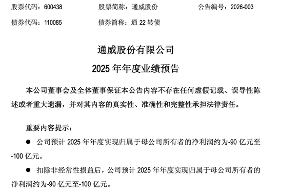 三家光伏龙头公司，2025年业绩预亏，合计超160亿元  第2张